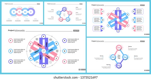 Set of production or logistics concept infographic charts. Business diagrams for presentation slide templates. For corporate report, advertising, banner and brochure design.