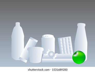  set of products on dark background
