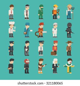 Set of profession characters , eps10 vector format