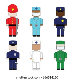 Set the profession help to people in uniform
