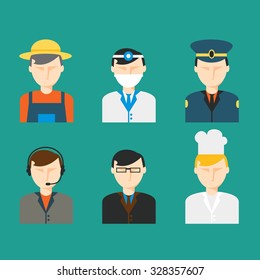 set of  profession illustration