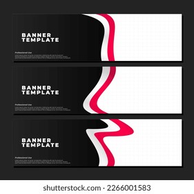 set of professional banner design. abstract banner template. red wavy banner template. indonesian flag banner template.