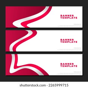 set of professional banner design. red wavy banner template. indonesian flag banner template. abstract banner template.