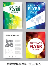set of Professional business flyer template, brochure or cover design or corporate banner design for publishing, print and presentation. EPS 10.