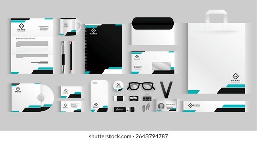 set of professional business stationery banner for corporate promotion vector