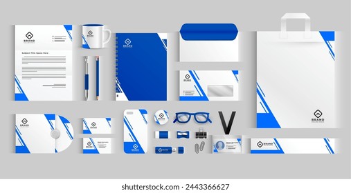 set of professional business stationery template for corporate identity vector