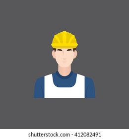 A set of professions people. Circle flat style icons. Occupation avatar. Business, medical, web, call center operator, workers. Vector illustration