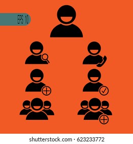 Set of profile icon - vector illustration