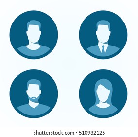 Set of profile icons