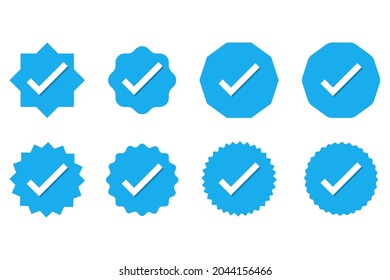 Set of Profile Verification Check Marks. Vector illusrtation