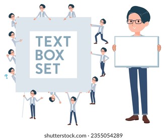 A set of Programmer engineer man with a message board.Since each is divided, you can move it freely.It's vector art so easy to edit.