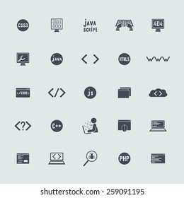 Set of programming icons