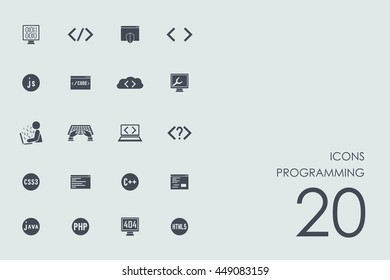 Set of programming icons