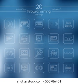 Set of programming icons