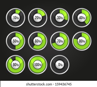 Set Of Progress Indicator Circles