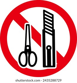 Conjunto de iconos de "Prohibido", "Precaución" y "Advertencia" para traer mercancías peligrosas.