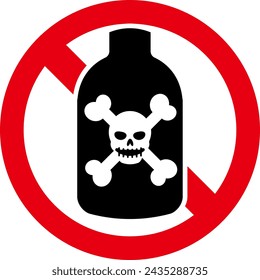 Set of "Prohibited", "Caution" and "Warning" icons for bringing in dangerous goods.