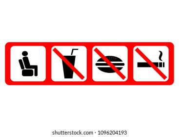 Set of prohibiting icons. Vector illustration.