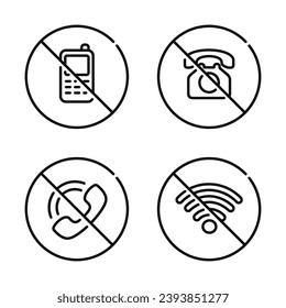 Conjunto de símbolos de prohibición vector