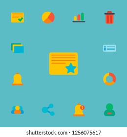 Set of project icons flat style symbols with delete, remove member, members and other icons for your web mobile app logo design.