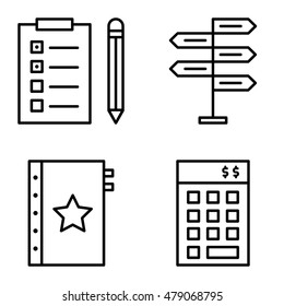 Set Of Project Management Icons On Decision Making, Task List And Investment. Project Management Vector Icons For App, Web, Mobile And Infographics Design.