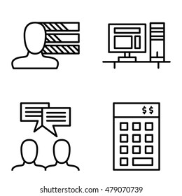 Set Of Project Management Icons On Personality, Idea Brainstorming And Investment. Project Management Vector Icons For App, Web, Mobile And Infographics Design.