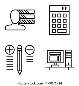 Set Of Project Management Icons On Personality, Best Solution And Investment. Project Management Vector Icons For App, Web, Mobile And Infographics Design.
