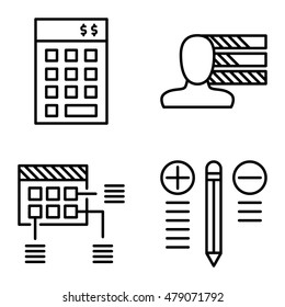 Set Of Project Management Icons On Personality, Best Solution And Planning. Project Management Vector Icons For App, Web, Mobile And Infographics Design.