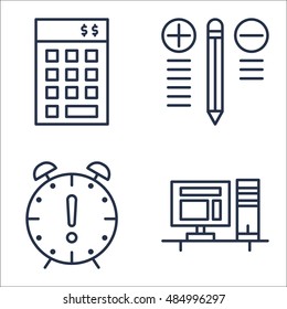 Set Of Project Management Icons On Best Solution, Workspace, Deadline And More. Premium Quality EPS10 Vector Illustration For Mobile, App, UI Design.