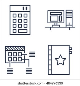 Set Of Project Management Icons On Investment, Planning, Workspace And More. Premium Quality EPS10 Vector Illustration For Mobile, App, UI Design.