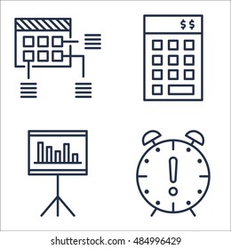 Set Of Project Management Icons On Investment, Deadline, Planning And More. Premium Quality EPS10 Vector Illustration For Mobile, App, UI Design.