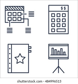 Set Of Project Management Icons On Statistics, Planning, Quality Management And More. Premium Quality EPS10 Vector Illustration For Mobile, App, UI Design.