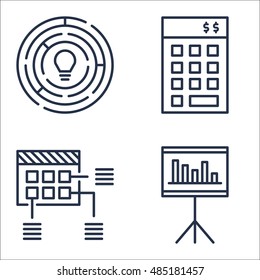 Set Of Project Management Icons On Creativity, Investment, Statistics And More. Premium Quality EPS10 Vector Illustration For Mobile, App, UI Design.