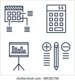 Set Of Project Management Icons On Investment, Planning, Statistics And More. Premium Quality EPS10 Vector Illustration For Mobile, App, UI Design.