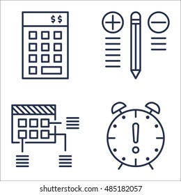 Set Of Project Management Icons On Deadline, Planning, Investment And More. Premium Quality EPS10 Vector Illustration For Mobile, App, UI Design.