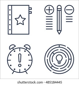 Set Of Project Management Icons On Quality Management, Deadline, Creativity And More. Premium Quality EPS10 Vector Illustration For Mobile, App, UI Design.