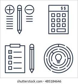 Set Of Project Management Icons On Creativity, Investment, Task List And More. Premium Quality EPS10 Vector Illustration For Mobile, App, UI Design.
