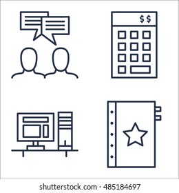 Set Of Project Management Icons On Team Meeting, Workspace, Investment And More. Premium Quality EPS10 Vector Illustration For Mobile, App, UI Design.