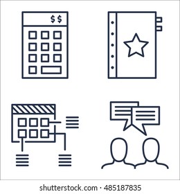 Set Of Project Management Icons On Quality Management, Investment, Team Meeting And More. Premium Quality EPS10 Vector Illustration For Mobile, App, UI Design.