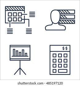 Set Of Project Management Icons On Statistics, Planning, Investment And More. Premium Quality EPS10 Vector Illustration For Mobile, App, UI Design.