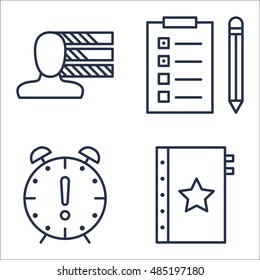 Set Of Project Management Icons On Personality, Deadline, Task List And More. Premium Quality EPS10 Vector Illustration For Mobile, App, UI Design.