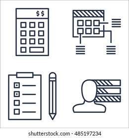 Set Of Project Management Icons On Investment, Planning, Task List And More. Premium Quality EPS10 Vector Illustration For Mobile, App, UI Design.