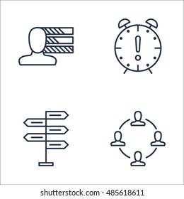 Set Of Project Management Icons On Decision Making, Personality, Deadline And More. Premium Quality EPS10 Vector Illustration For Mobile, App, UI Design.