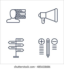 Set Of Project Management Icons On Personality, Promotion, Decision Making And More. Premium Quality EPS10 Vector Illustration For Mobile, App, UI Design. Set Of Project Management Icons On Personality, Promotion, Decision Making And More. Premium Quality EPS10 Vector Illustration For Mobile, App, UI Design.