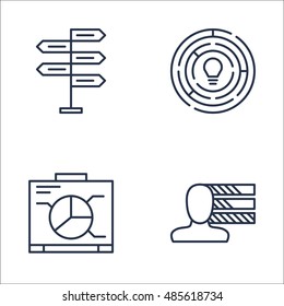 Set Of Project Management Icons On Personality, Graph, Creativity And More. Premium Quality EPS10 Vector Illustration For Mobile, App, UI Design.