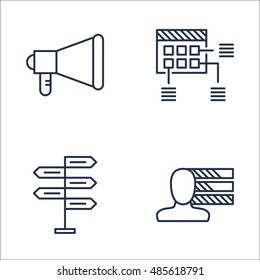Set Of Project Management Icons On Promotion, Personality, Decision Making And More. Premium Quality EPS10 Vector Illustration For Mobile, App, UI Design.