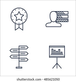 Set Of Project Management Icons On Award, Personality, Statistics And More. Premium Quality EPS10 Vector Illustration For Mobile, App, UI Design.