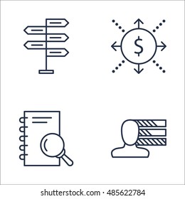 Set Of Project Management Icons On Research, Decision Making, Cash Flow And More. Premium Quality EPS10 Vector Illustration For Mobile, App, UI Design.