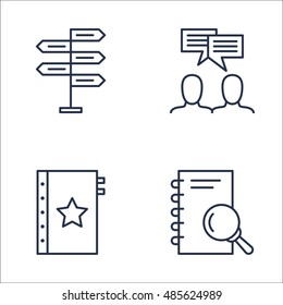 Set Of Project Management Icons On Research, Quality Management, Team Meeting And More. Premium Quality EPS10 Vector Illustration For Mobile, App, UI Design.