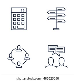 Set Of Project Management Icons On Investment, Team Meeting, Decision Making And More. Premium Quality EPS10 Vector Illustration For Mobile, App, UI Design.